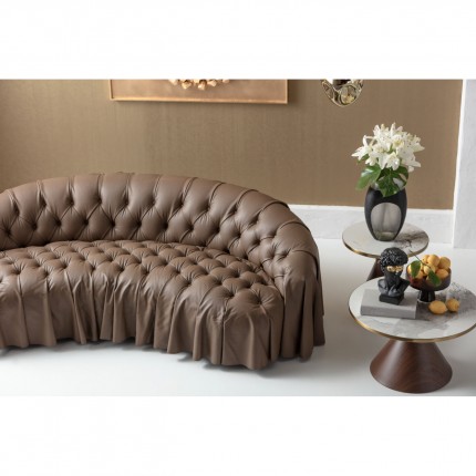 Sofa Drapes 3-Seater brown Kare Design