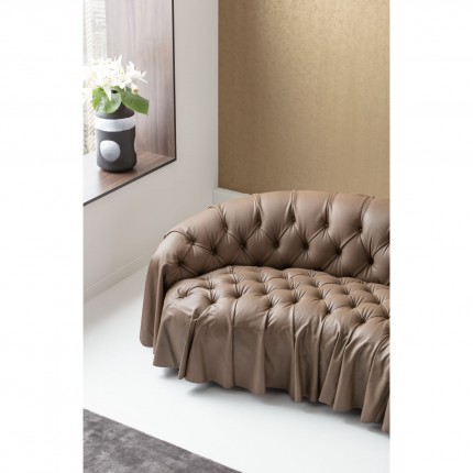 Canapé Drapes 3 places marron Kare Design