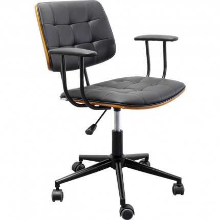 Chaise de bureau pivotante Nelly noire Kare Design