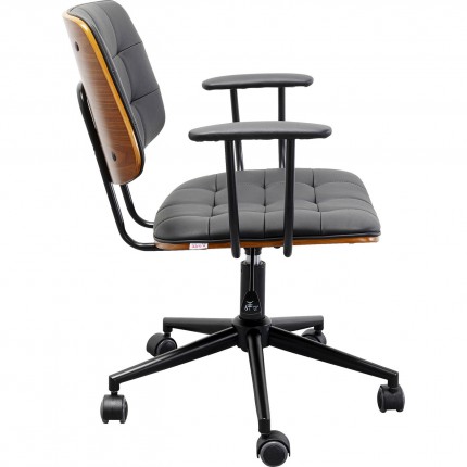 Chaise de bureau pivotante Nelly noire Kare Design