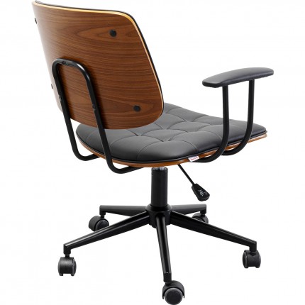 Chaise de bureau pivotante Nelly noire Kare Design