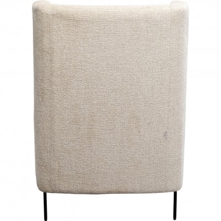 Fauteuil et repose-pieds Quinn beige Kare Design