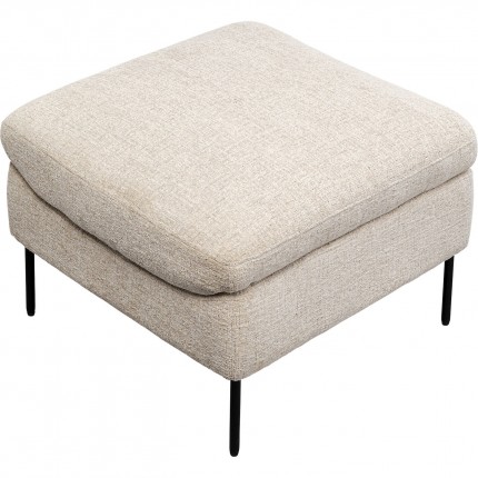 Fauteuil et repose-pieds Quinn beige Kare Design