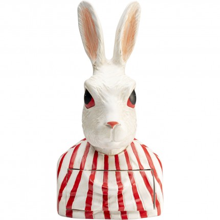 Box rabbit white and red Kare Design