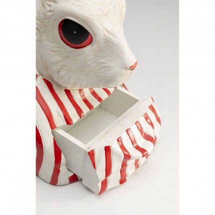 Box rabbit white and red Kare Design