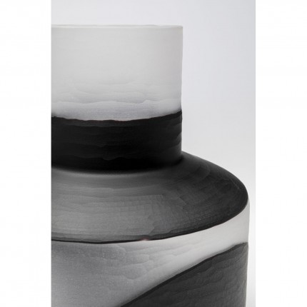 Vase Shadow noir et blanc 34cm Kare Design