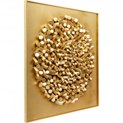 Wall Deco XL Mikado gold 120x120cm Kare Design