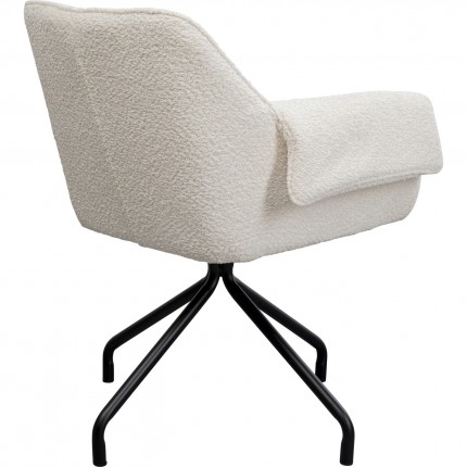 Swivel chair with armrests Bess cream Kare Design