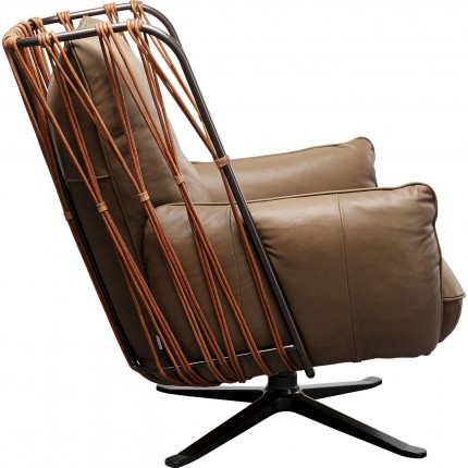 Swivel Armchair Paradiso brown Kare Design