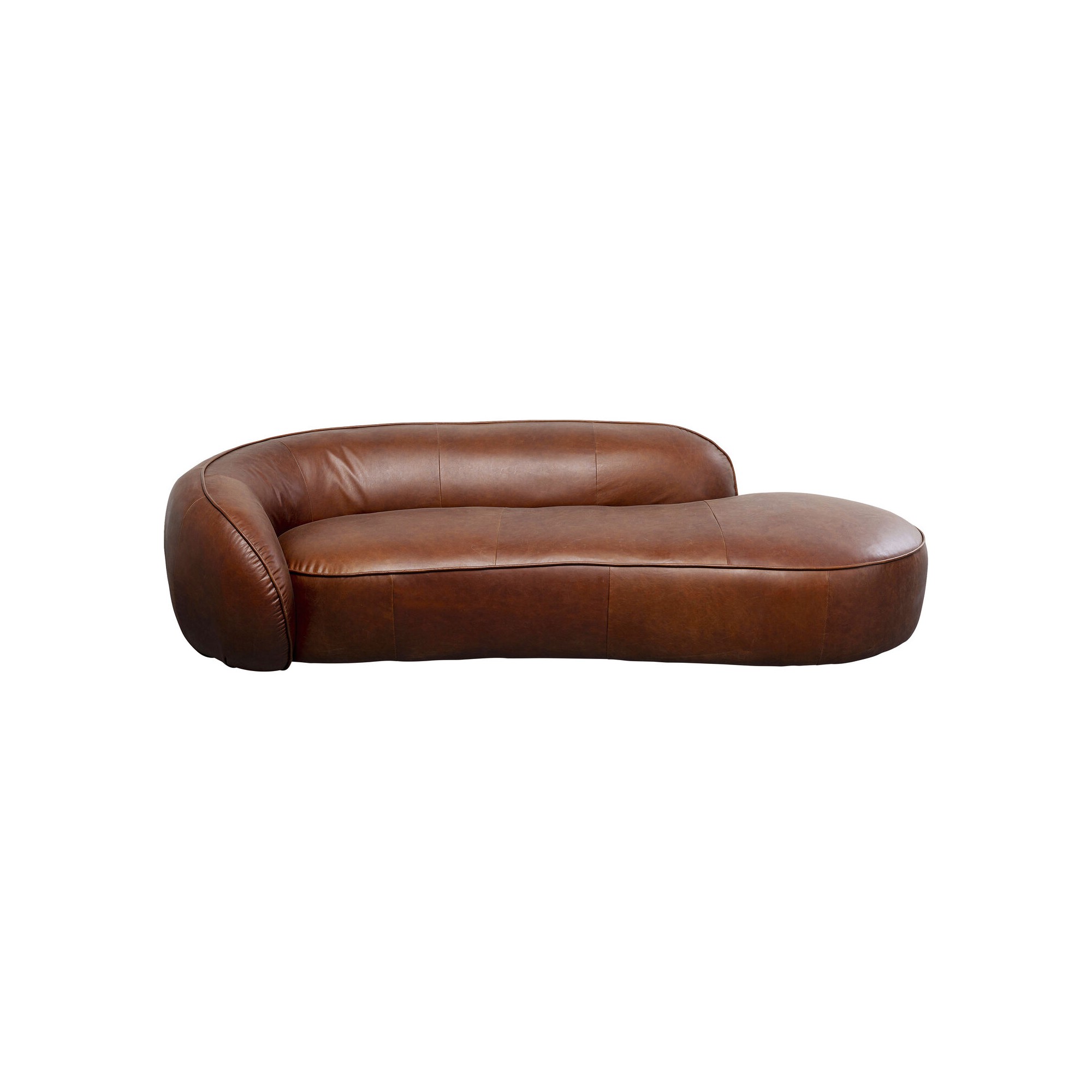 Recamière Wonder cuir marron 252cm