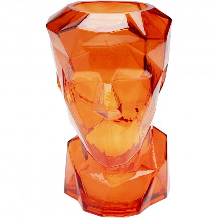 Vase Prisma face orange 30cm Kare Design