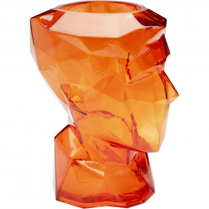 Vase Prisma face orange 30cm Kare Design