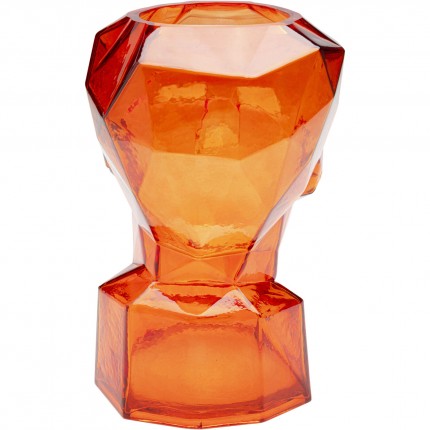 Vase Prisma face orange 30cm Kare Design