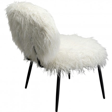 Armchair Hairy white Kare Design