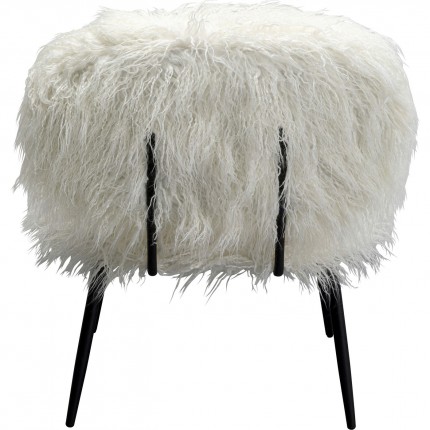 Armchair Hairy white Kare Design