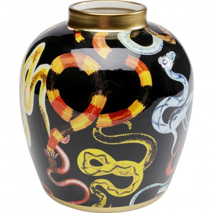 Vase black snake 22cm Kare Design