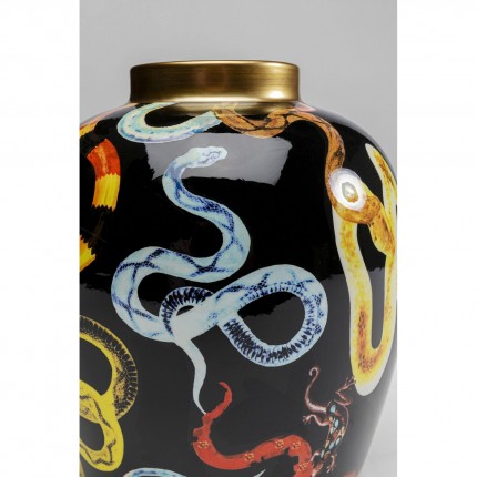 Vase black snake 22cm Kare Design