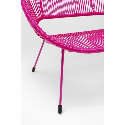 Outdoor Bench Acapulco Mono pink Kare Design