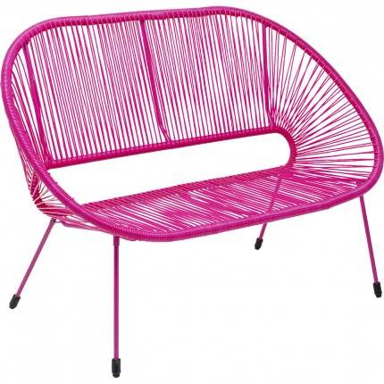 Outdoor Bench Acapulco Mono pink Kare Design