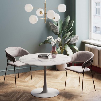 Table Veneto blanche 110cm Kare Design