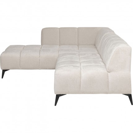 Canapé d'angle Nia gauche velours crème Kare Design