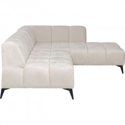 Canapé d'angle Nia droite velours crème Kare Design