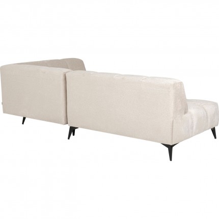 Canapé d'angle Nia droite velours crème Kare Design