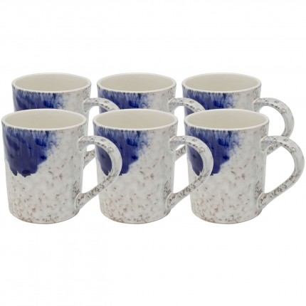 Mugs Biscotti bleus set de 6 Kare Design