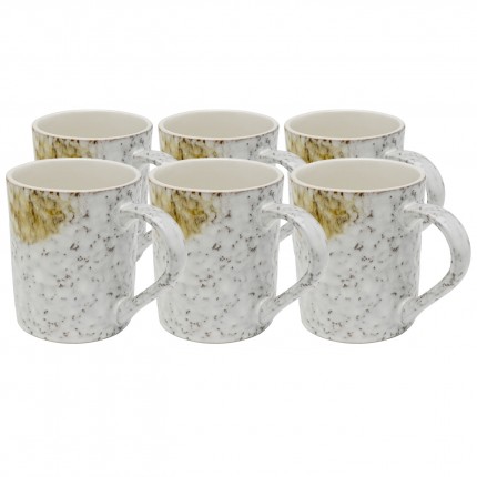 Mugs Biscotti jaunes set de 6 Kare Design