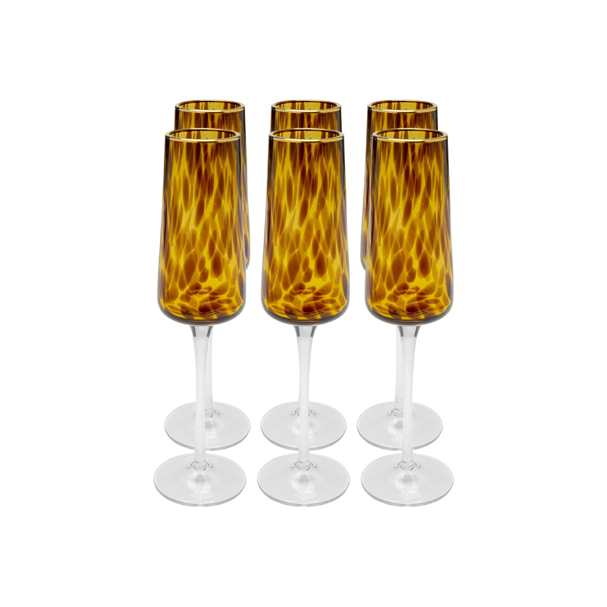 Flûtes à champagne Caramel set de 6 Kare Design