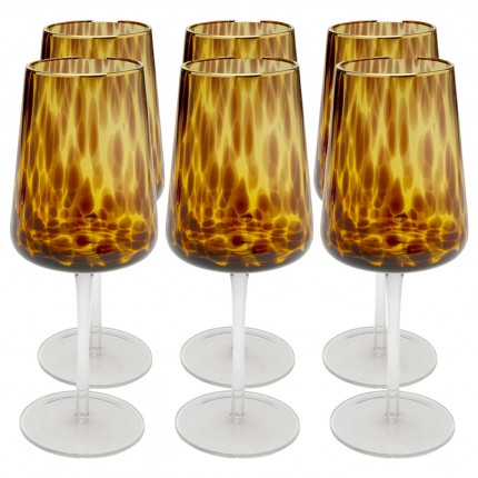 Verres à vin Caramel set de 4 Kare Design