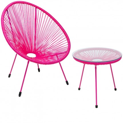 Salon de jardin Acapulco Mono rose Kare Design