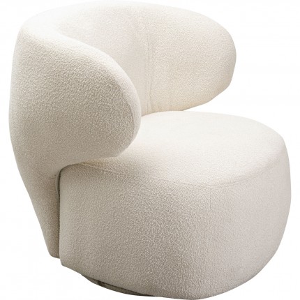 Fauteuil pivotant Elite crème Kare Design