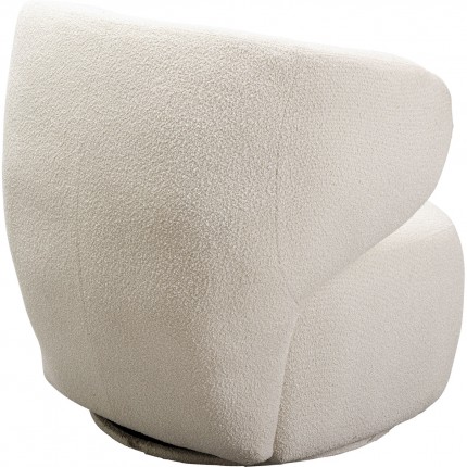 Fauteuil pivotant Elite crème Kare Design