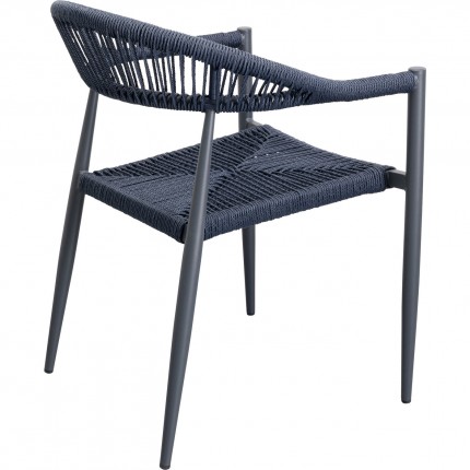 Ensemble de jardin Sorrento table et 4 chaises bleues Kare Design