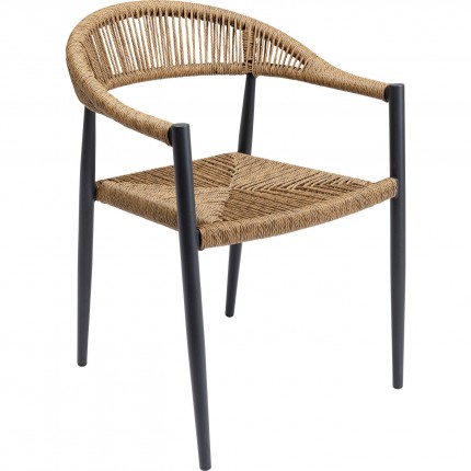 Ensemble de jardin Sorrento table et 4 chaises nature Kare Design