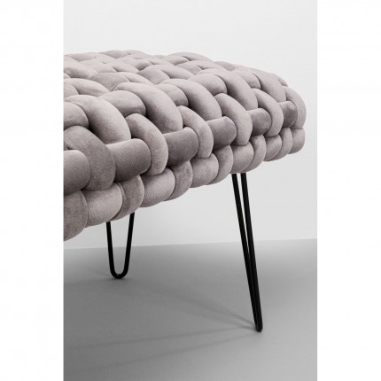 Banc Weave velours gris Kare Design