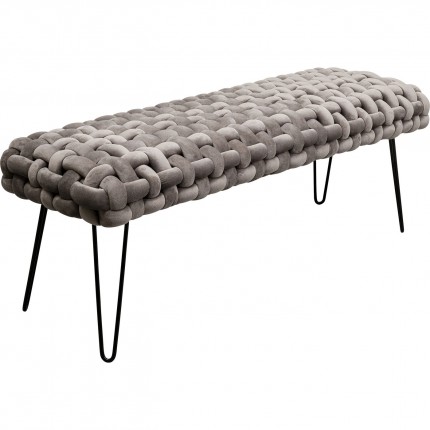 Banc Weave velours gris Kare Design