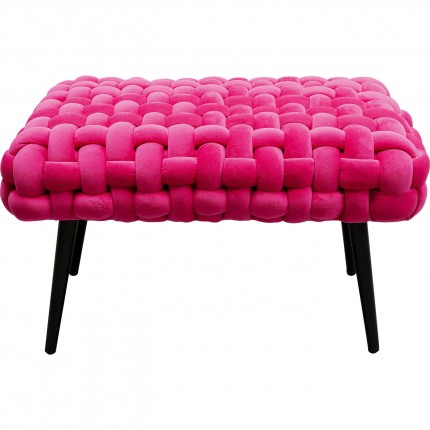 Banc Weave velours rose Kare Design