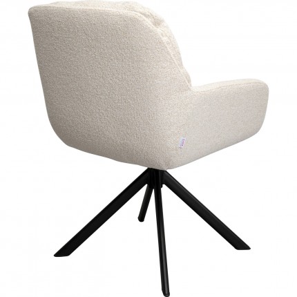 Swivel chair with armrests Molly cream Kare Design