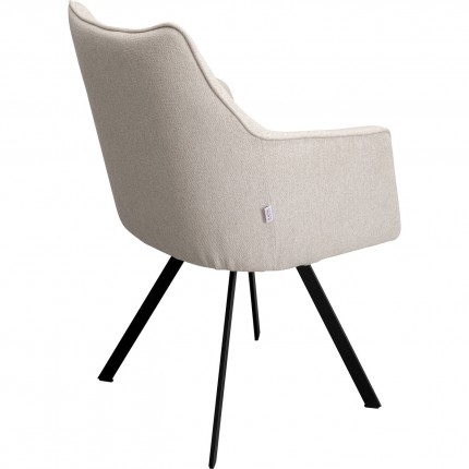 Swivel chair with armrests Modino cream Kare Design