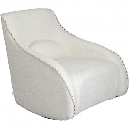 Fauteuil à bascule Swing Ritmo Boucle crème Kare Design