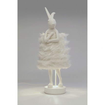 Lampe Animal lapin Fluff blanc 68cm Kare Design