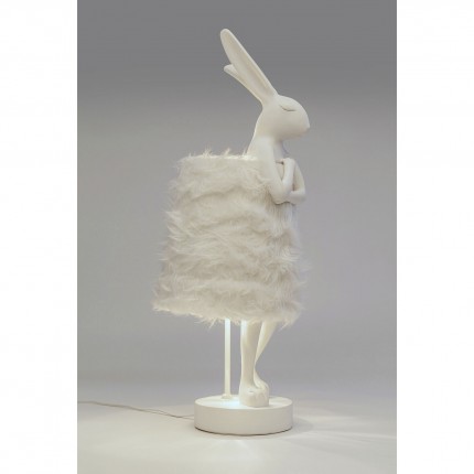 Table Lamp Animal rabbit Fluff 68cm white Kare Design