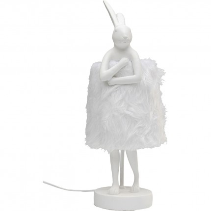 Lampe Animal lapin Fluff 50cm blanc Kare Design