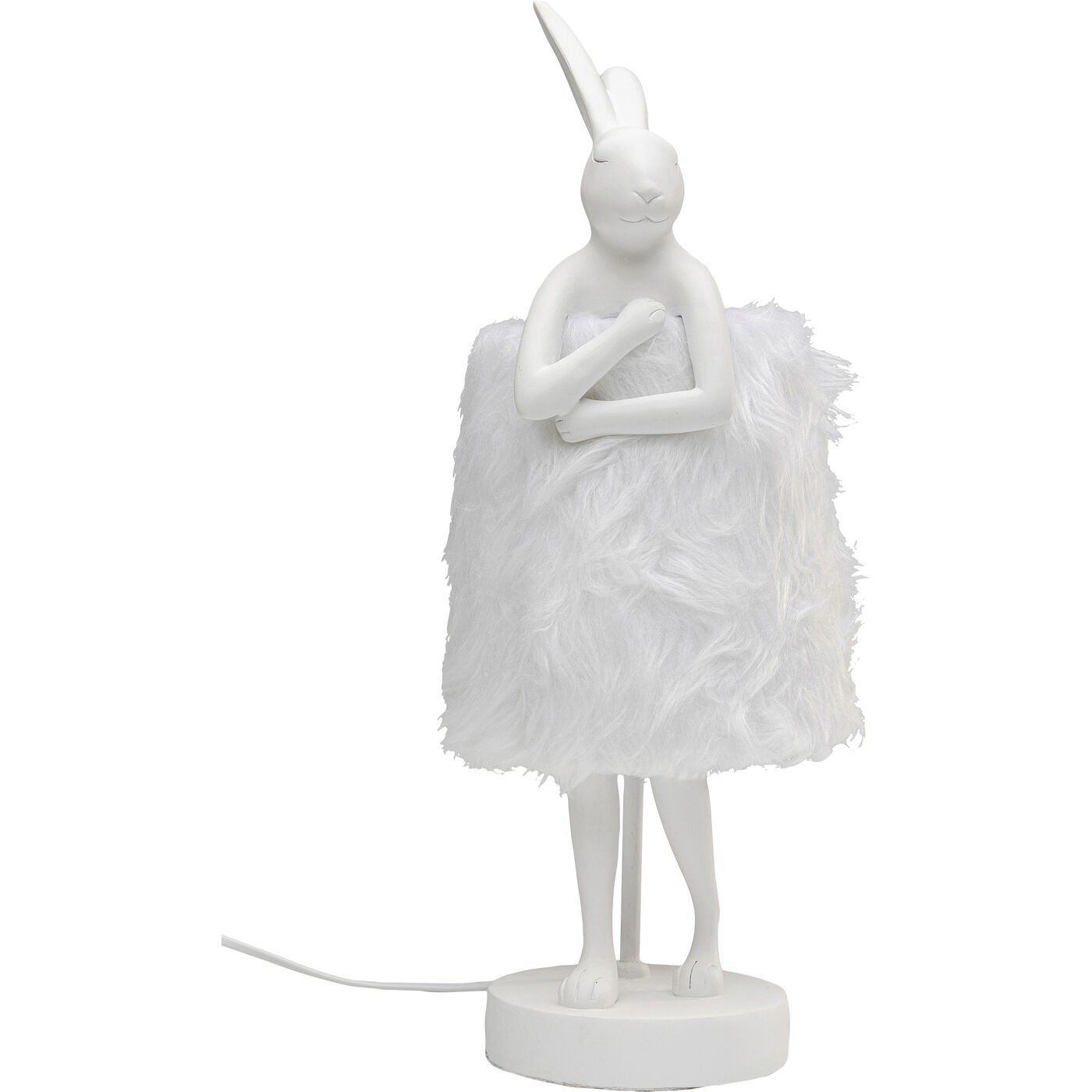 Kare Design Lampe Animal lapin Fluff 50cm blanc