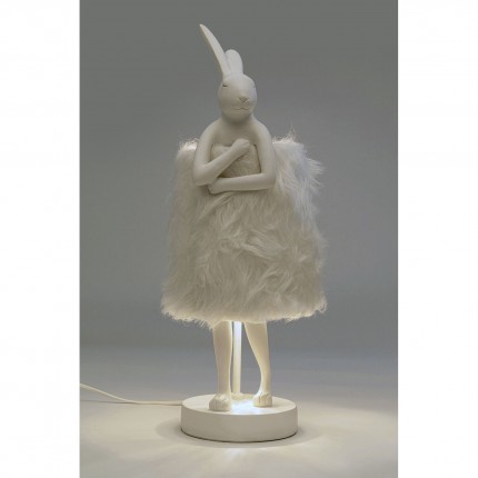 Lampe Animal lapin Fluff blanc 50cm Kare Design