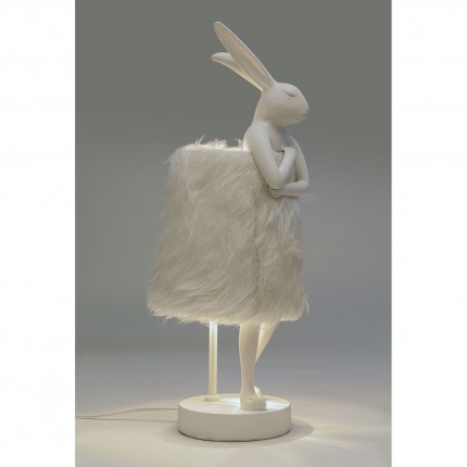 Lampe Animal lapin Fluff 50cm blanc Kare Design