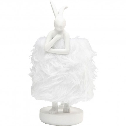 Lampe Animal lapin Fluff blanc 30cm Kare Design