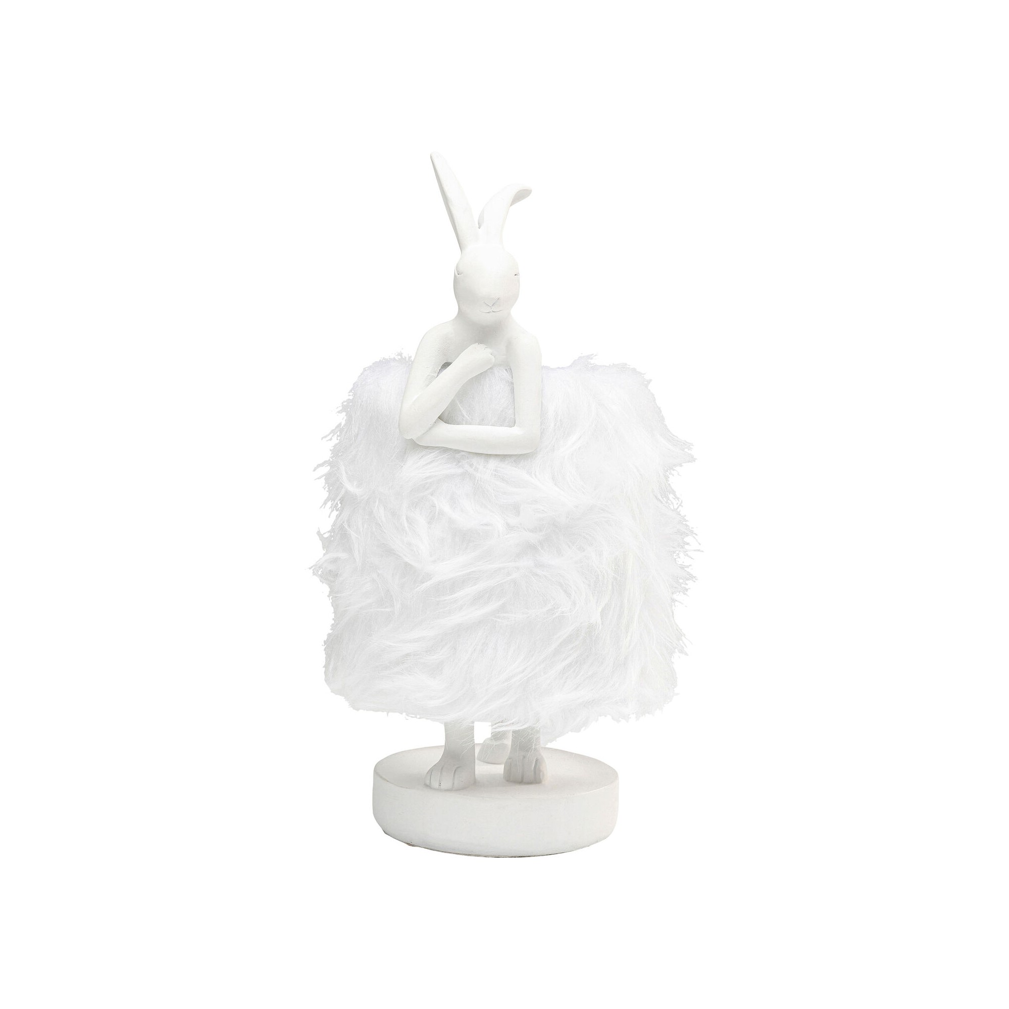 Lampe à poser Animal Rabbit Fur blanc/argenté 30cm